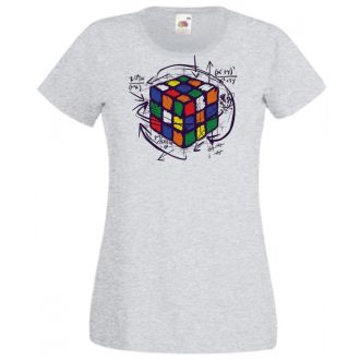 Bűvös kocka, megoldás női rövid ujjú póló