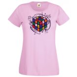 Bűvös kocka, megoldás női rövid ujjú póló