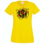 Bűvös kocka, megoldás női rövid ujjú póló