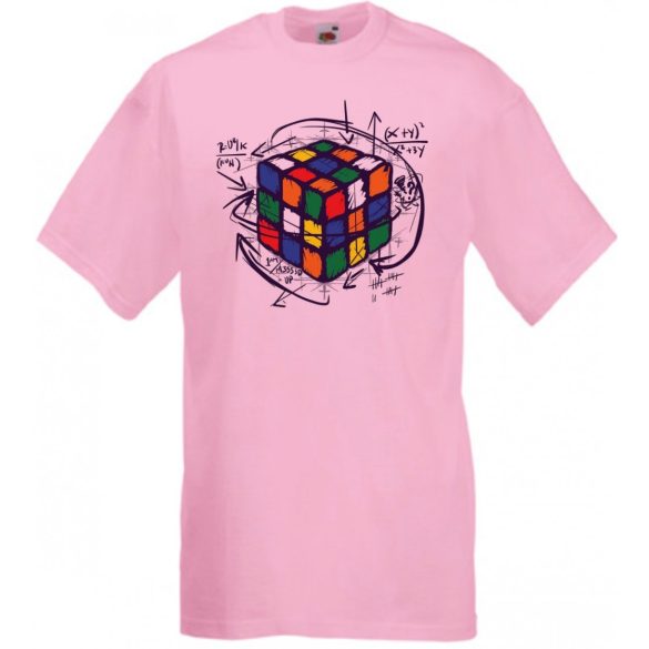 Bűvös kocka, megoldás férfi rövid ujjú póló