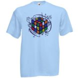 Bűvös kocka, megoldás férfi rövid ujjú póló