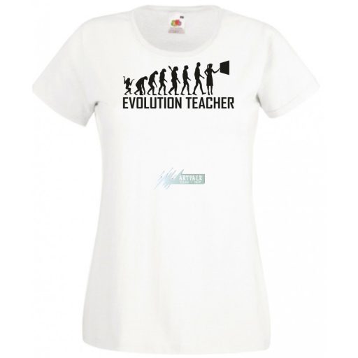 Evolúció Tanárnő női rövid ujjú póló