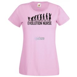 Evolúció ápoló nővér női rövid ujjú póló