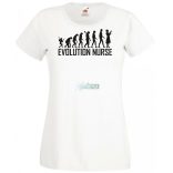 Evolúció ápoló nővér női rövid ujjú póló