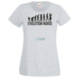 Evolúció ápoló nővér női rövid ujjú póló
