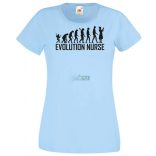 Evolúció ápoló nővér női rövid ujjú póló