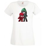 Humor kicsike Hősök Villám és Zöld íjász női rövid ujjú póló