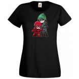 Humor kicsike Hősök Villám és Zöld íjász női rövid ujjú póló