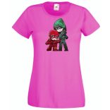 Humor kicsike Hősök Villám és Zöld íjász női rövid ujjú póló