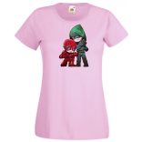 Humor kicsike Hősök Villám és Zöld íjász női rövid ujjú póló