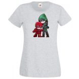 Humor kicsike Hősök Villám és Zöld íjász női rövid ujjú póló