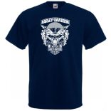 Motor fan koponyával férfi rövid ujjú póló