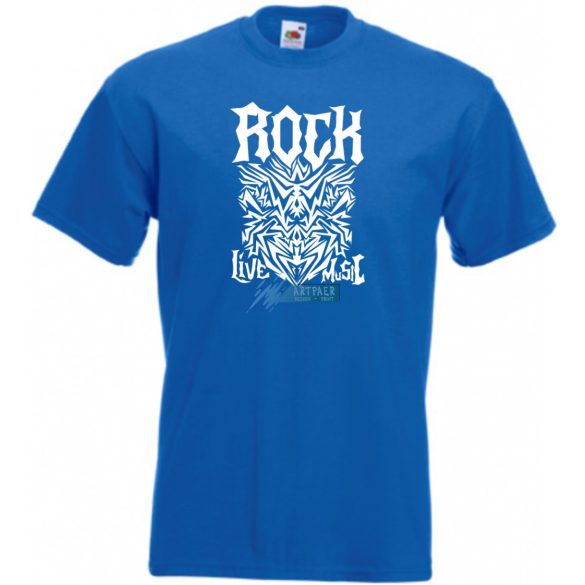 Live Music - Rock - Tattoo stílus férfi rövid ujjú póló