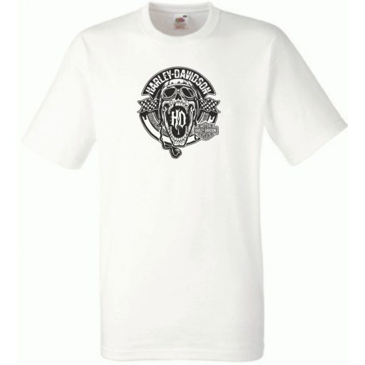Motor fan Skull Harley férfi rövid ujjú póló