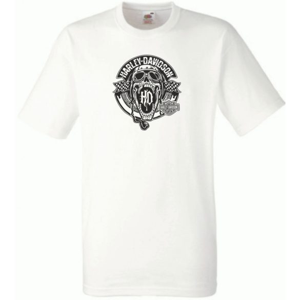 Motor fan Skull Harley férfi rövid ujjú póló