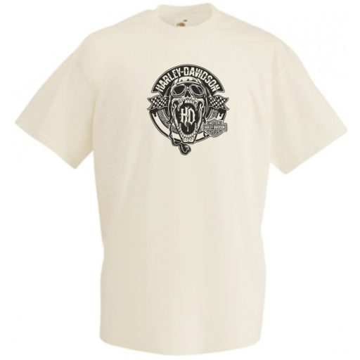 Motor fan Skull Harley férfi rövid ujjú póló