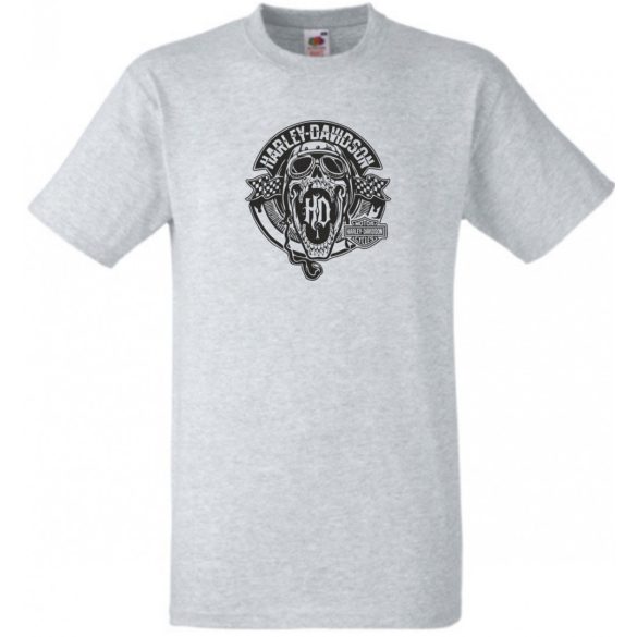 Motor fan Skull Harley férfi rövid ujjú póló