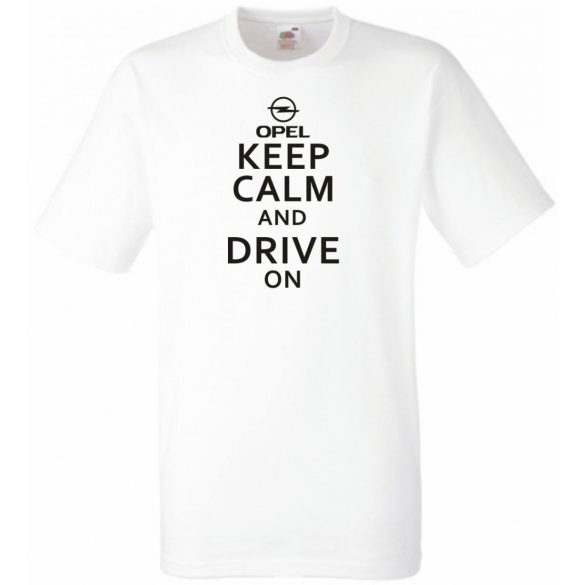 Keep Calm Styled Opel férfi rövid ujjú póló