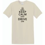 Keep Calm Styled Opel férfi rövid ujjú póló