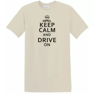 Keep Calm Styled Opel férfi rövid ujjú póló