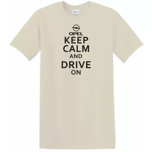 Keep Calm Styled Opel férfi rövid ujjú póló