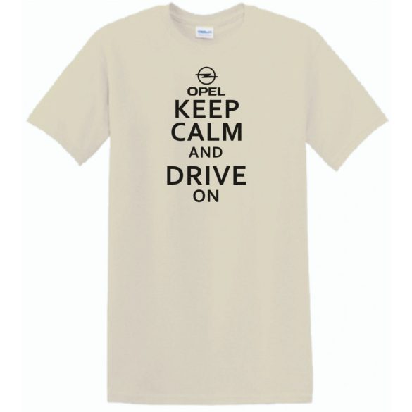 Keep Calm Styled Opel férfi rövid ujjú póló