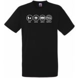 Bad Good Great Perfect Opel fan férfi rövid ujjú póló