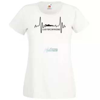   Formula fan EKG - Live for Car Racing női rövid ujjú póló