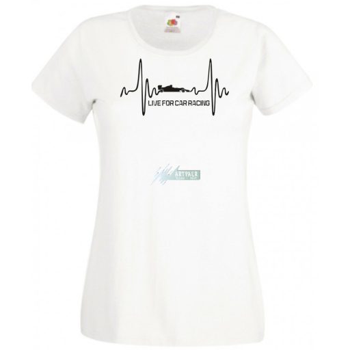 Formula fan EKG - Live for Car Racing női rövid ujjú póló