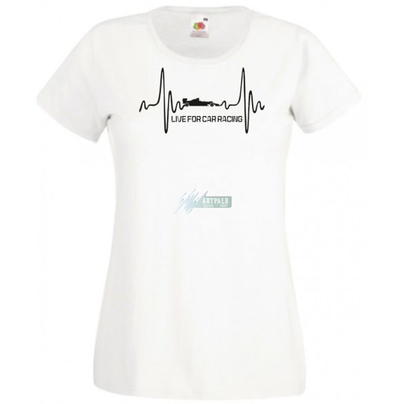 Formula fan EKG - Live for Car Racing női rövid ujjú póló