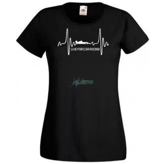   Formula fan EKG - Live for Car Racing női rövid ujjú póló