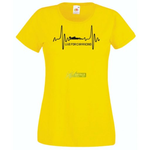 Formula fan EKG - Live for Car Racing női rövid ujjú póló