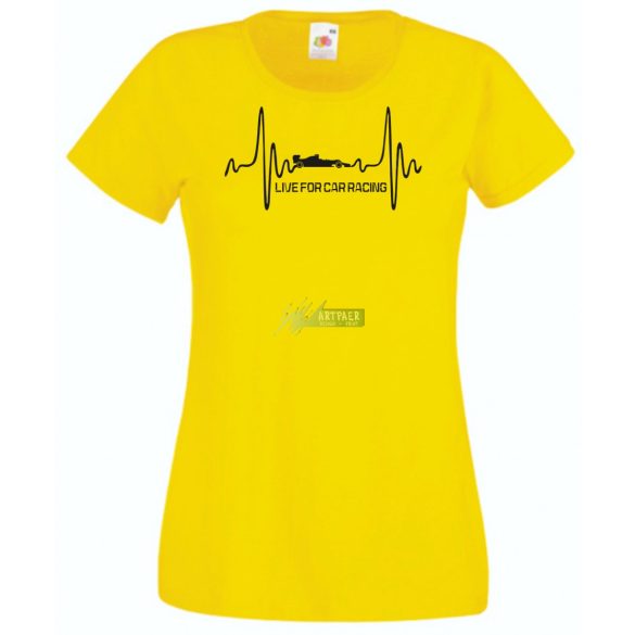 Formula fan EKG - Live for Car Racing női rövid ujjú póló