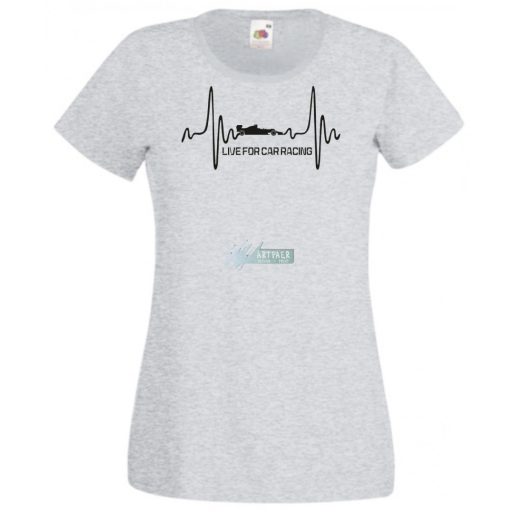 Formula fan EKG - Live for Car Racing női rövid ujjú póló