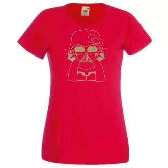 Humor - Hello Kitty Vader női rövid ujjú póló