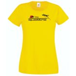 Autó fan S Line Quattro női rövid ujjú póló