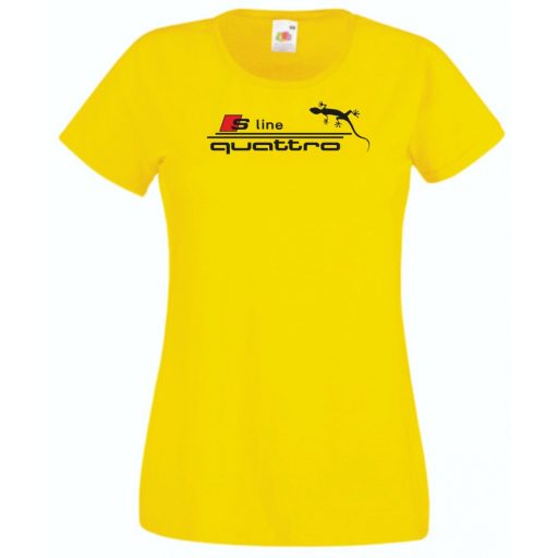 Autó fan S Line Quattro női rövid ujjú póló