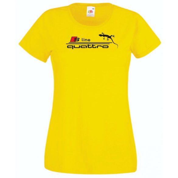 Autó fan S Line Quattro női rövid ujjú póló