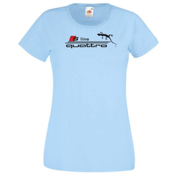 Autó fan S Line Quattro női rövid ujjú póló