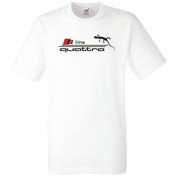Autó fan S Line Quattro férfi rövid ujjú póló