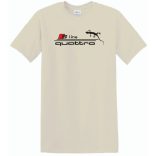 Autó fan S Line Quattro férfi rövid ujjú póló