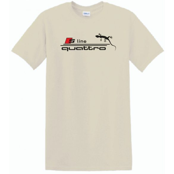 Autó fan S Line Quattro férfi rövid ujjú póló