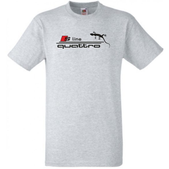 Autó fan S Line Quattro férfi rövid ujjú póló