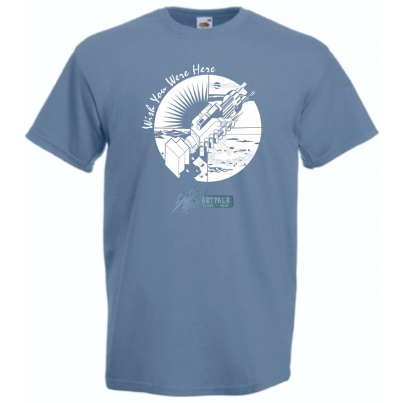 Retro Zene rajongó Pink Floyd - Wish You ... férfi rövid ujjú póló