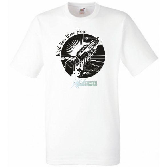 Retro Zene rajongó Pink Floyd - Wish You ... férfi rövid ujjú póló