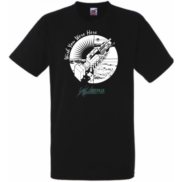 Retro Zene rajongó Pink Floyd - Wish You ... férfi rövid ujjú póló