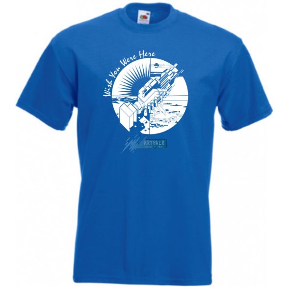 Retro Zene rajongó Pink Floyd - Wish You ... férfi rövid ujjú póló