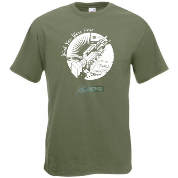 Retro Zene rajongó Pink Floyd - Wish You ... férfi rövid ujjú póló