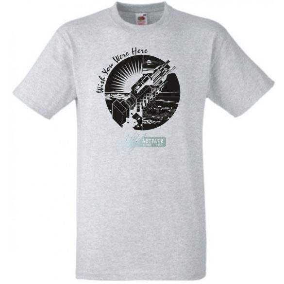 Retro Zene rajongó Pink Floyd - Wish You ... férfi rövid ujjú póló