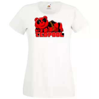   Humor hősök TedPool - Deadpool stílusban női rövid ujjú póló